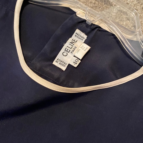 Celine Paris Vintage Silk Blouse Size 40. (6-8) - Picture 3 of 9